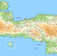 La province de Réthymnon en Crète. Carte de la province de Réthymnon. Cliquer pour agrandir l'image.
