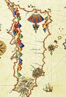 Osmanische Karte von Rhodos. Klicken, um das Bild zu vergrößern.