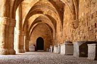 Vaults of the Hospital of the Knights in Rhodes. Click to enlarge the image.