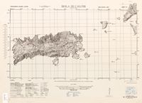 L’île de Chalki dans le Dodécanèse. Carte topographique de l'île (U. S. Army, 1943). Cliquer pour agrandir l'image.