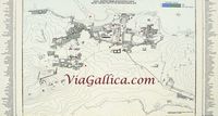 Le site archéologique de Délos en Grèce. Plan du site. Cliquer pour agrandir l'image.