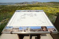 Le site archéologique de Délos en Grèce. Panneau d'information. Cliquer pour agrandir l'image.