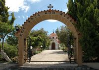 Le monastère Saint-Nicolas à Rhodes. Cliquer pour agrandir l'image.