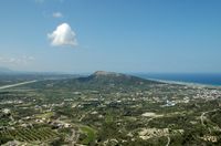 Vue des aérodromes depuis le monastère de Filérimos à Rhodes. Cliquer pour agrandir l'image.