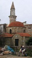 Turkish district of Rhodes - Mosque of the Aga. Click to enlarge the image.