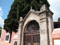 Moskee van Suleiman in Rhodos, portaal. Klikken om het beeld te vergroten.