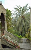 Jardín del Albergue de Francia, Calle de los Caballeros en Rodas. Haga clic para ampliar la imagen.