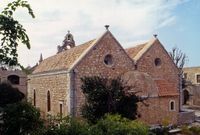Le monastère d'Arkadi à Réthymnon en Crète. Abside de l'église. Cliquer pour agrandir l'image.
