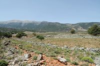 Le village d’Anopoli en Crète. Les gorges d'Aradaina vues depuis la route d'Anaopoli à Agios Ioannis. Cliquer pour agrandir l'image.