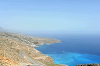 Le village d’Anopoli en Crète. La route d'Anopoli à Chora Sfakion. Cliquer pour agrandir l'image.