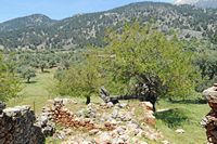 Le village d’Anopoli en Crète. Les ruines du village d'Aradaina. Cliquer pour agrandir l'image.