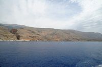 Le village d’Anopoli en Crète. La plage de Marmara à la sortie des gorges d'Aradaina. Cliquer pour agrandir l'image.