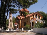La iglesia Agios Nektarios cerca de Archipolis en Rodas. Haga clic para ampliar la imagen.