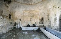 Le village d’Assomatos en Crète. Fontaine du monastère de Kato Preveli. Cliquer pour agrandir l'image.