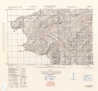 Le village et le château de Monolithos sur l’île de Rhodes. Plan topographique de la région (U. S. Army, 1943). Cliquer pour agrandir l'image.