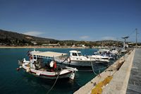 La presqu’île de l’Akrotiri en Crète. Le port de Marathi. Cliquer pour agrandir l'image.