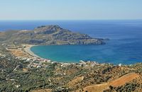 Le village de Plakias en Crète. Le cap Kakomouri (auteur Marc Ryckaert). Cliquer pour agrandir l'image.