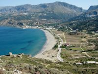 Le village de Plakias en Crète. La plage (auteur Olaf Tausch). Cliquer pour agrandir l'image.