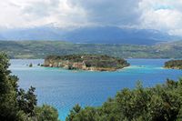 Le village de Souda en Crète. L'îlot de Souda (auteur B. Brassoud). Cliquer pour agrandir l'image.