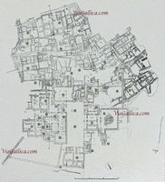 Le village de Zakros en Crète. Plan du site archéologique. Cliquer pour agrandir l'image.