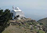 A capela do Cristo sobre o monte Dikeos à Kos. Clicar para ampliar a imagem.
