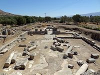 Le site archéologique de Gortyne en Crète. Le temple d'Apollon Pythien (auteur Olaf Tausch). Cliquer pour agrandir l'image.