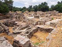 Le site archéologique de Gortyne en Crète. Les thermes du prétoire (auteur C. Messier). Cliquer pour agrandir l'image.