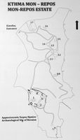 La presqu’île de Kanóni à Corfou. Plan du domaine de Mon Repos. Cliquer pour agrandir l'image.