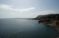 Les fortifications d’Héraklion en Crète. Le golfe d'Héraklion vu depuis la forteresse de Paliokastro. Cliquer pour agrandir l'image.