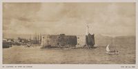 Les fortifications d’Héraklion en Crète. La forteresse maritime en 1919 (carte postale). Cliquer pour agrandir l'image.