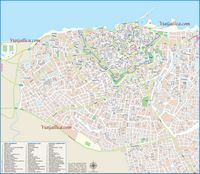 La ville d’Héraklion en Crète. Plan de la ville. Cliquer pour agrandir l'image.