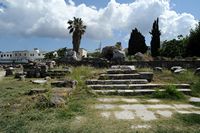 A cidade gréco-romaine de Kos - as ruínas da ágora da cidade antiga de Kos. Clicar para ampliar a imagem.