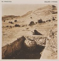 Le palais de Phaistos en Crète. Le magasin des jarres géantes (auteur Frédéric Boissonnas, 1919). Cliquer pour agrandir l'image.