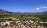 Le plateau du Lassithi en Crète. Vue générale. Cliquer pour agrandir l'image.
