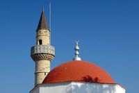 Η πόλη Κως, νησί Κως - η οθωμανική πόλη - το μιναρές του μουσουλμανικού τεμένου του Defterdar σε Κως (συντάκτης bazylek100). Να κλικάρτε για να αυξήσει την εικόνα μέσα σε Flickr (νέα σύνδεση).