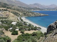 Le village de Plakias en Crète. La plage de Souda (auteur Despotakis Vagelis). Cliquer pour agrandir l'image dans Panoramio (nouvel onglet).