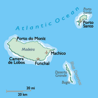L'archipel de Madère. Carte. Cliquer pour agrandir l'image.
