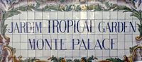 Le jardin tropical du Monte Palace à Madère. Azulejos de l'entrée. Cliquer pour agrandir l'image.