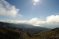 La plateau de Paúl da Serra à Madère. Vue vers Ribeira Brava. Cliquer pour agrandir l'image.