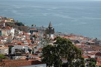 La cathédrale de Funchal à Madère. La cathédrale vue depuis Forte do Pico. Cliquer pour agrandir l'image.
