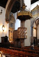 La cathédrale de Funchal à Madère. La chaire. Cliquer pour agrandir l'image.