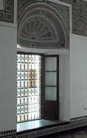 Le palais de la Bahia à Marrakech au Maroc. Petite cour du palais de la Bahia. Cliquer pour agrandir l'image.