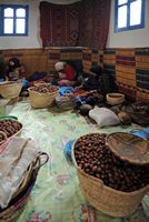 Le village d'Ounagha au Maroc. Production huile argan. Cliquer pour agrandir l'image.