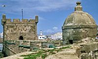 La ville d'Essaouira au Maroc. Sqala du port. Cliquer pour agrandir l'image.
