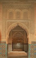 Les tombeaux des Saâdiens à Marrakech au Maroc. Tombeaux saadiens. Cliquer pour agrandir l'image.
