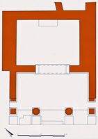 Le quartier résidentiel d'Éphèse en Anatolie. Plan du temple d'Hadrien. Cliquer pour agrandir l'image.