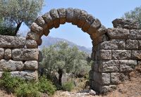 Le site archéologique d'Héraclée en Anatolie. La porte nord des murailles. Cliquer pour agrandir l'image.