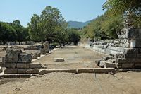Le site archéologique de Kaunos en Anatolie. La stoa de l'agora (auteur Alexander van Loon). Cliquer pour agrandir l'image.