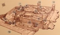 Le château Saint-Pierre à Bodrum en Anatolie. Maquette du château. Cliquer pour agrandir l'image.