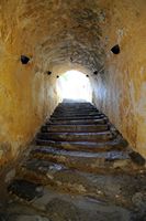Le château Saint-Pierre à Bodrum en Anatolie. Le tunnel d'entrée. Cliquer pour agrandir l'image.